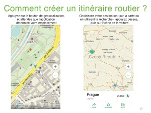 Maps me créer un itinéraire