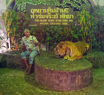 Se prendre en souvenir avec un tigre à Pattaya