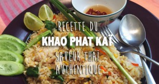 plat thailandais composé de riz frit et poulet