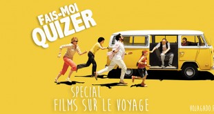 affiche du film Little Miss Sunshine avec les personnages du films qui courent après un minivan jaune