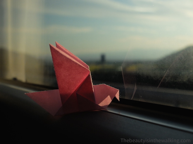 Origami dans un train