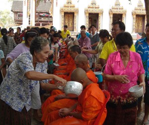 Songkran, monastère Wat Kungthapao