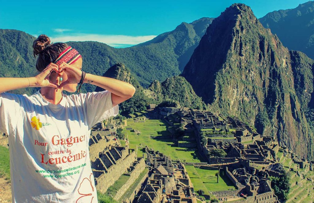 maryne devant le Machu Picchu